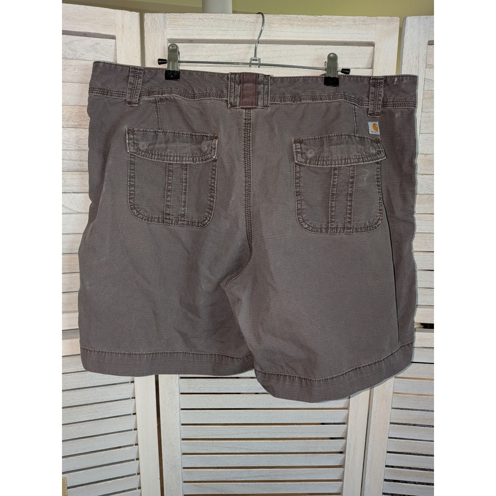 Carhartt Womens size18 Relaxed Fit Ripstop Cargo Shorts Gray Convertible Roll Up - Picture 2 of 10